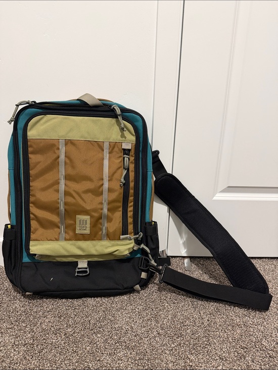 Topo Designs Other - Topo Designs Teal, Brown & Olive Compact Crossbody Backpack